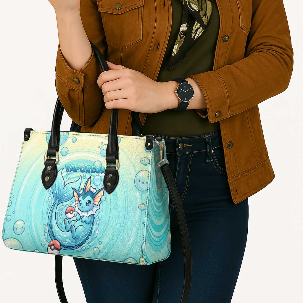 Vaporeon Leather Bag Dreamy Ocean Bubble Fantasy Art