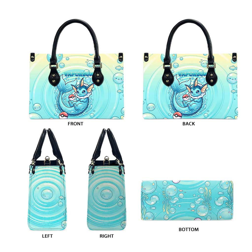 Vaporeon Leather Bag Dreamy Ocean Bubble Fantasy Art
