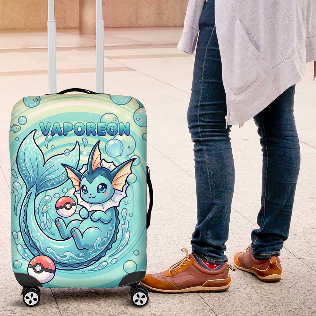 Vaporeon Luggage Cover Dreamy Ocean Bubble Fantasy Art