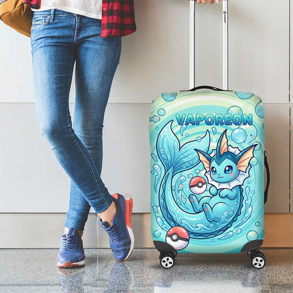Vaporeon Luggage Cover Dreamy Ocean Bubble Fantasy Art