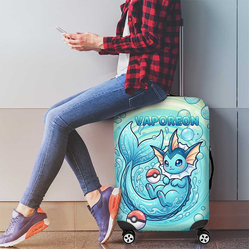 Vaporeon Luggage Cover Dreamy Ocean Bubble Fantasy Art