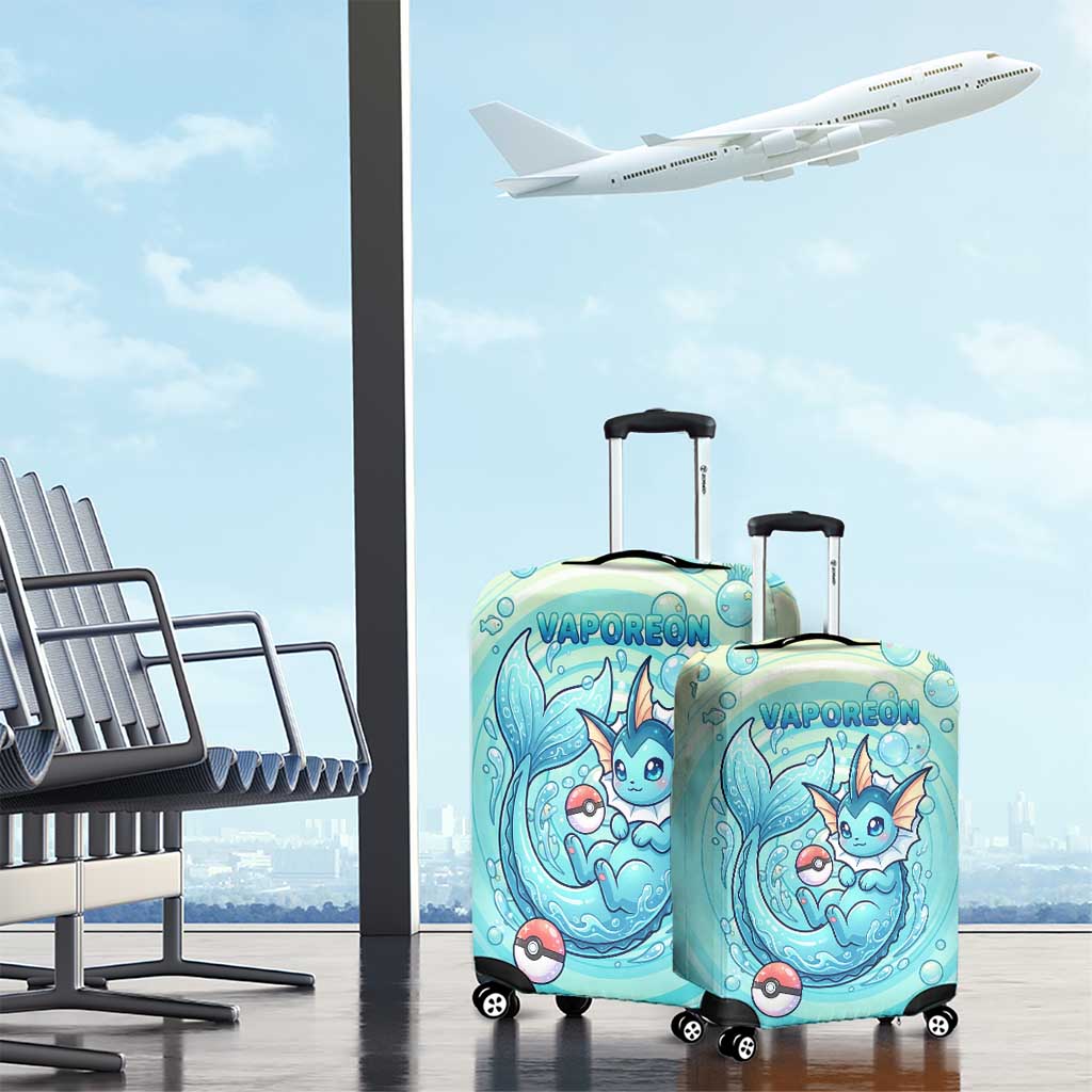 Vaporeon Luggage Cover Dreamy Ocean Bubble Fantasy Art