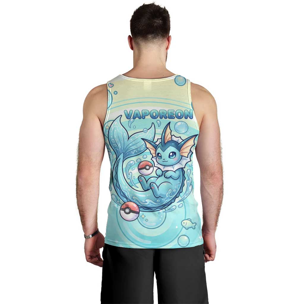 Vaporeon Men Tank Top Dreamy Ocean Bubble Fantasy Art
