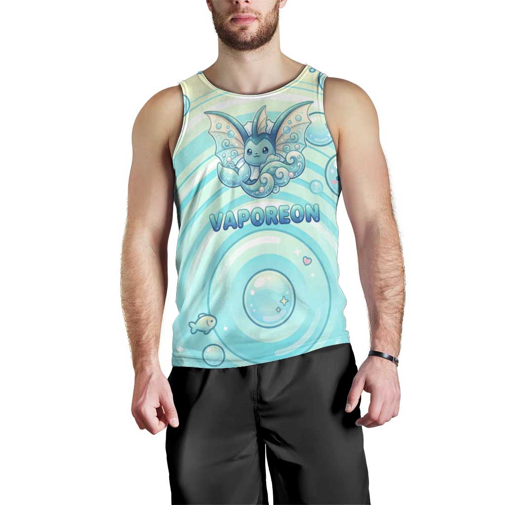 Vaporeon Men Tank Top Dreamy Ocean Bubble Fantasy Art
