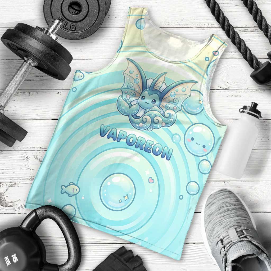 Vaporeon Men Tank Top Dreamy Ocean Bubble Fantasy Art