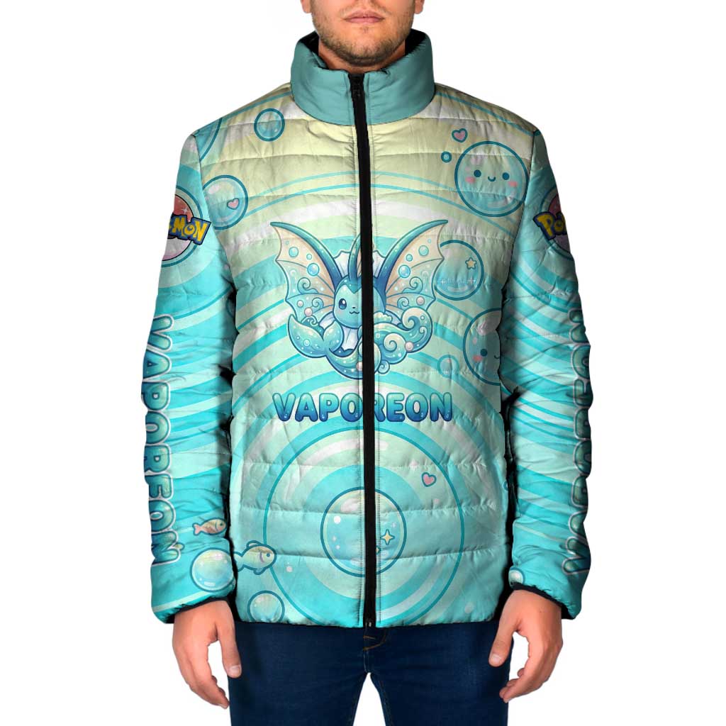 Vaporeon Padded Jacket Dreamy Ocean Bubble Fantasy Art