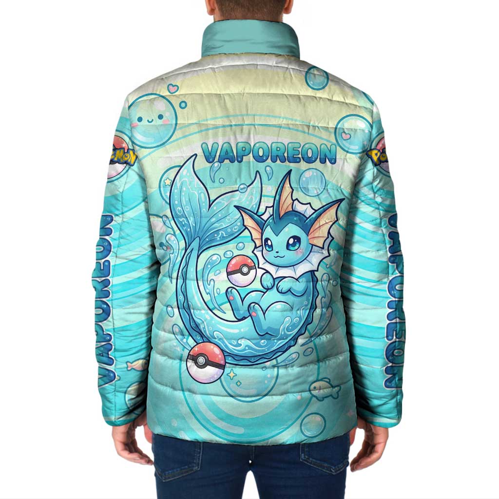 Vaporeon Padded Jacket Dreamy Ocean Bubble Fantasy Art