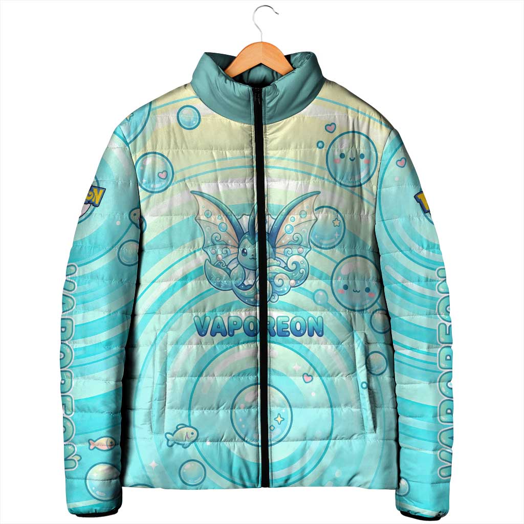 Vaporeon Padded Jacket Dreamy Ocean Bubble Fantasy Art