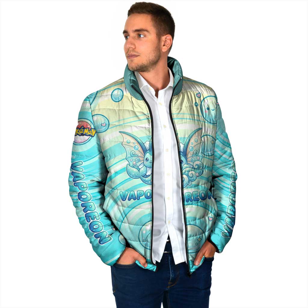 Vaporeon Padded Jacket Dreamy Ocean Bubble Fantasy Art
