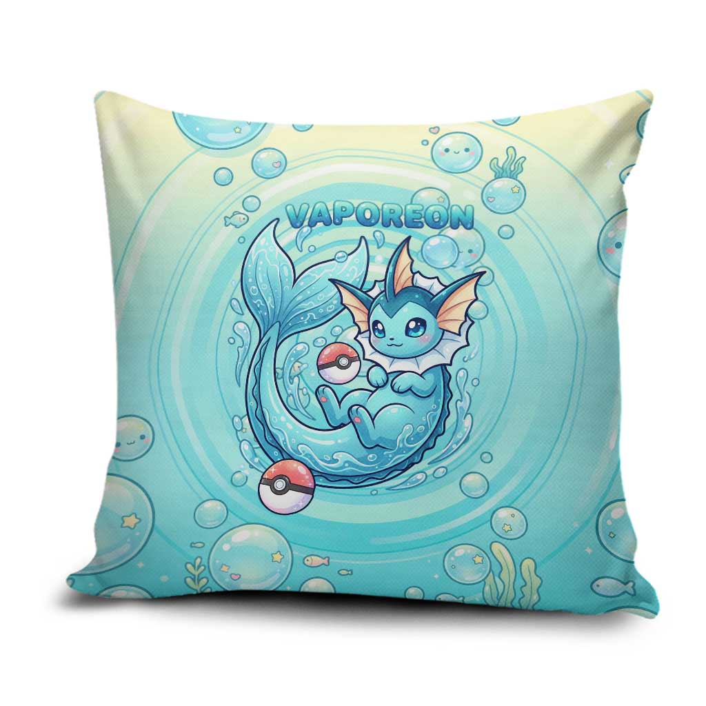 Vaporeon Pillow Cover Dreamy Ocean Bubble Fantasy Art