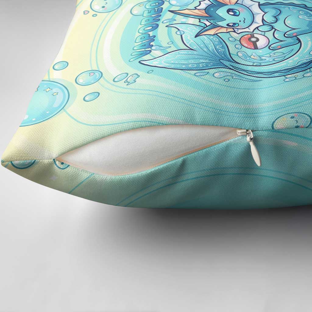 Vaporeon Pillow Cover Dreamy Ocean Bubble Fantasy Art