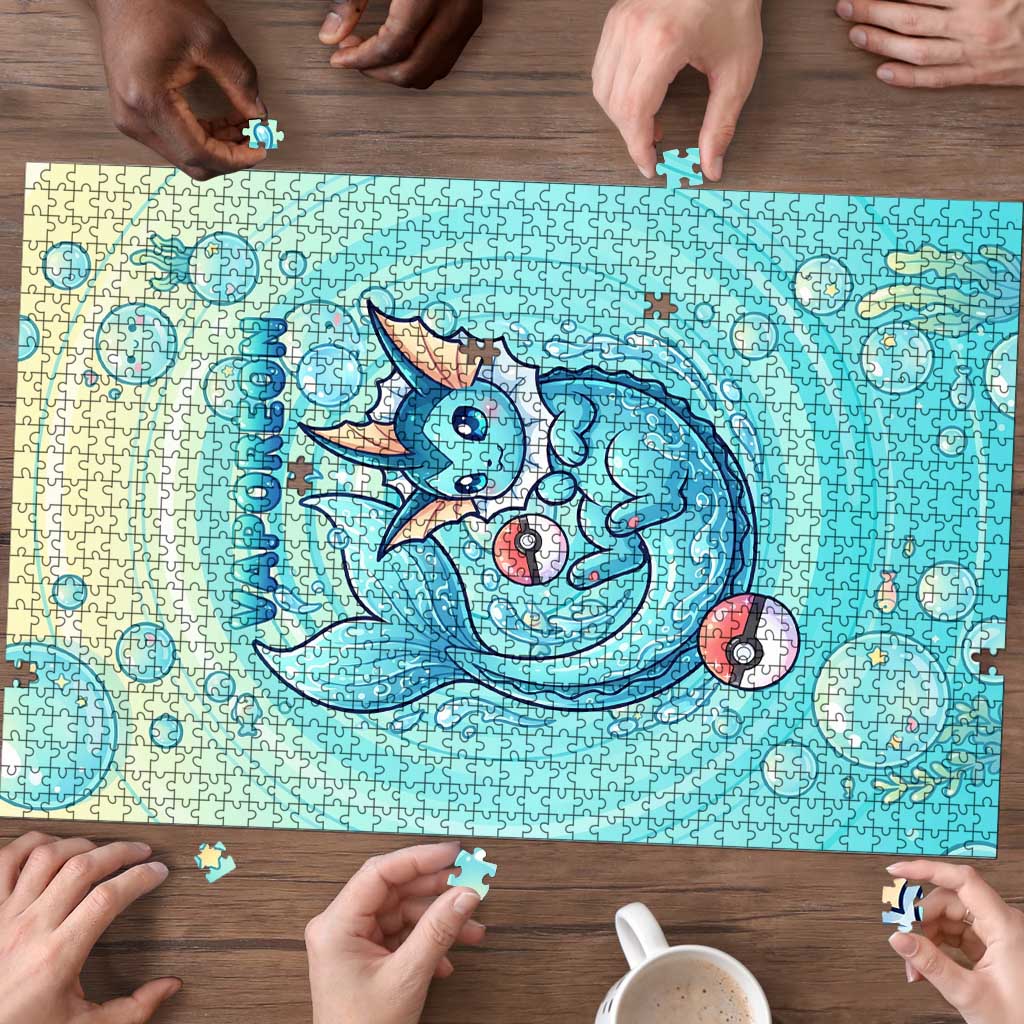 Vaporeon Puzzle Dreamy Ocean Bubble Fantasy Art
