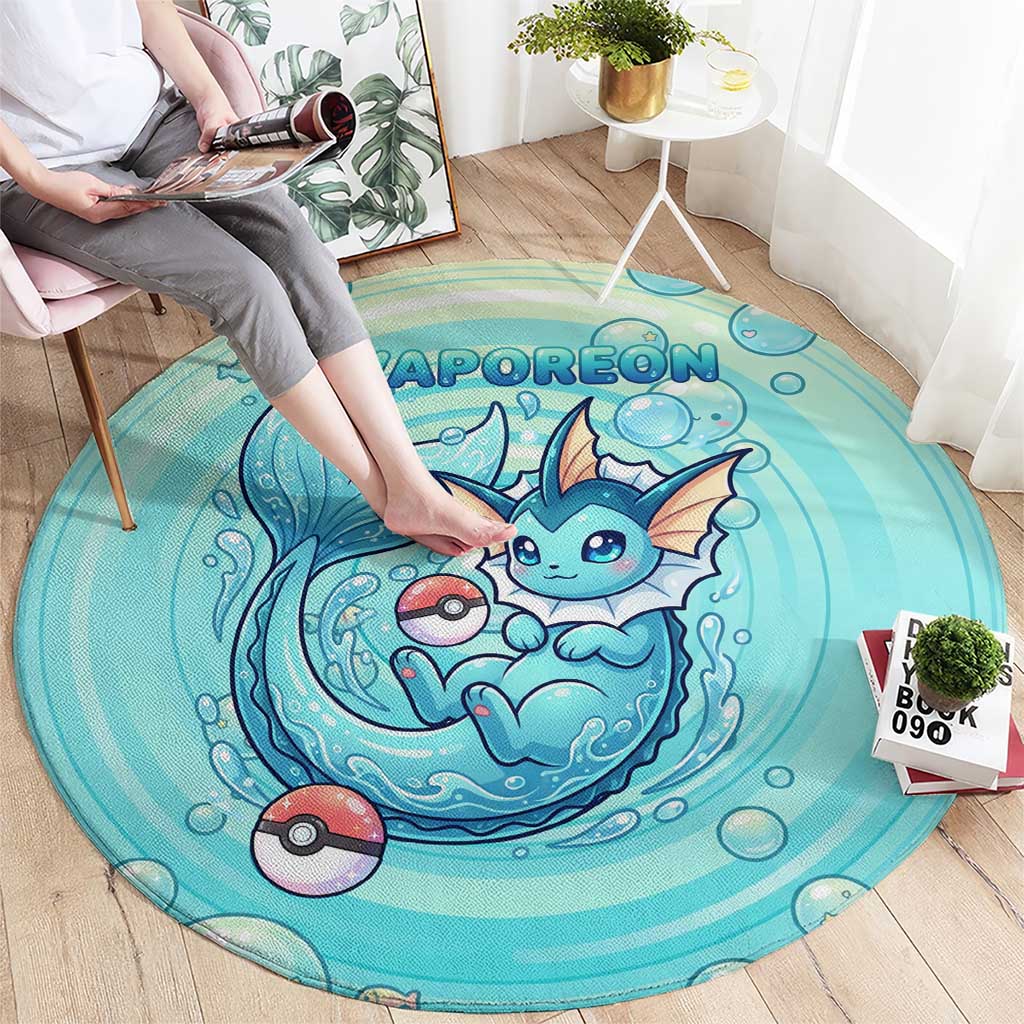 Vaporeon Round Carpet Dreamy Ocean Bubble Fantasy Art
