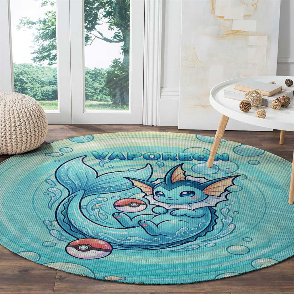 Vaporeon Round Carpet Dreamy Ocean Bubble Fantasy Art