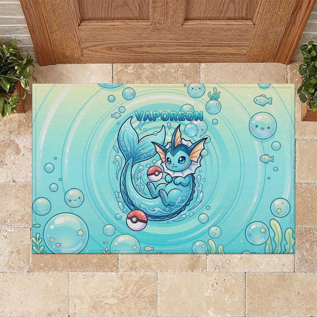 Vaporeon Rubber Doormat Dreamy Ocean Bubble Fantasy Art
