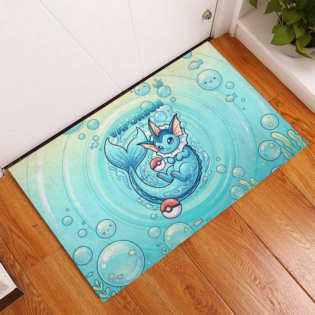 Vaporeon Rubber Doormat Dreamy Ocean Bubble Fantasy Art