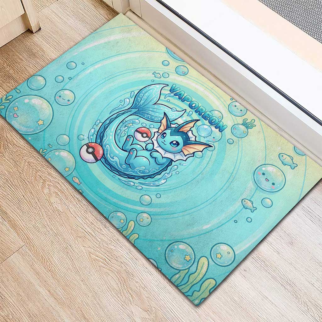 Vaporeon Rubber Doormat Dreamy Ocean Bubble Fantasy Art