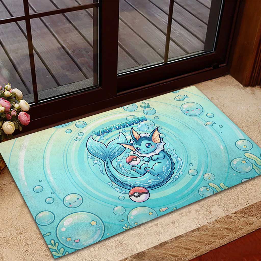 Vaporeon Rubber Doormat Dreamy Ocean Bubble Fantasy Art