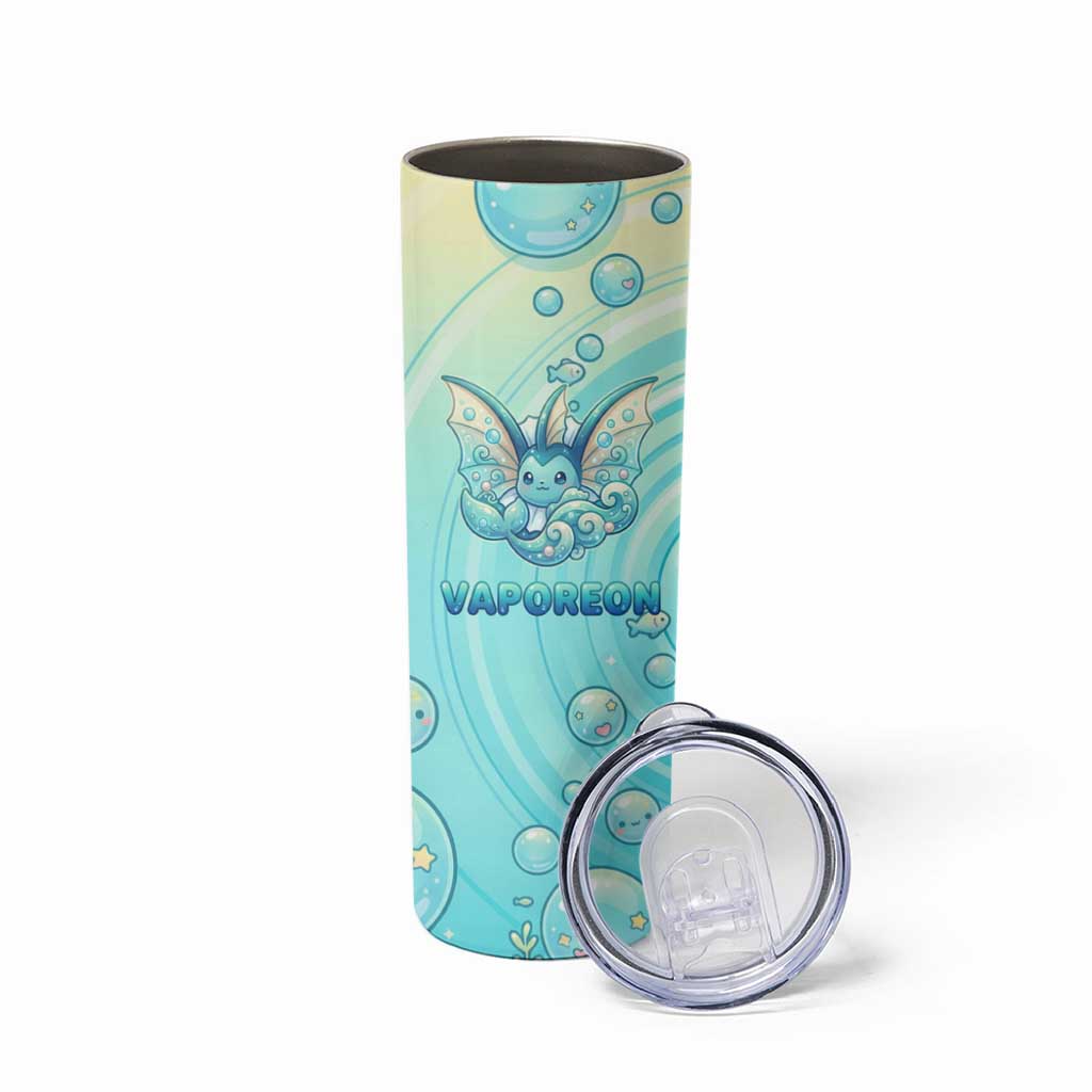 Vaporeon Skinny Tumbler Dreamy Ocean Bubble Fantasy Art