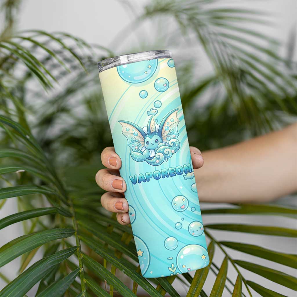 Vaporeon Skinny Tumbler Dreamy Ocean Bubble Fantasy Art