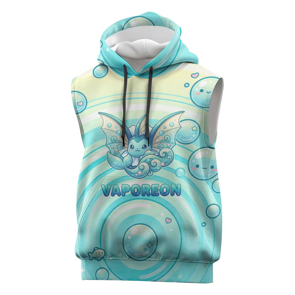Vaporeon Sleeveless Hoodie Dreamy Ocean Bubble Fantasy Art