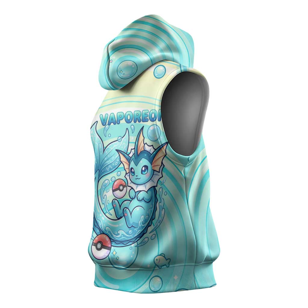 Vaporeon Sleeveless Hoodie Dreamy Ocean Bubble Fantasy Art