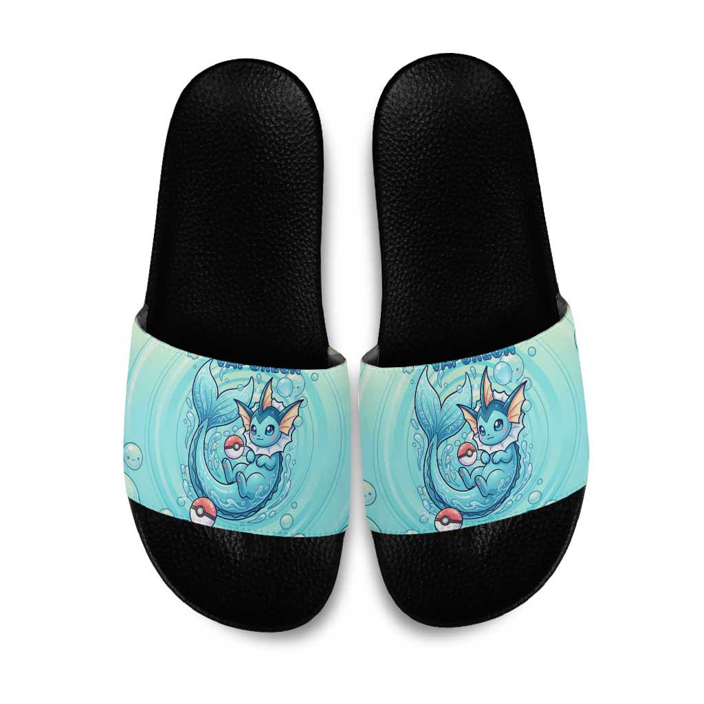 Vaporeon Slide Sandals Dreamy Ocean Bubble Fantasy Art