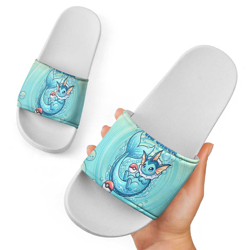 Vaporeon Slide Sandals Dreamy Ocean Bubble Fantasy Art
