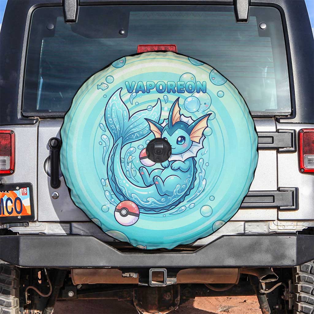 Vaporeon Spare Tire Cover Dreamy Ocean Bubble Fantasy Art