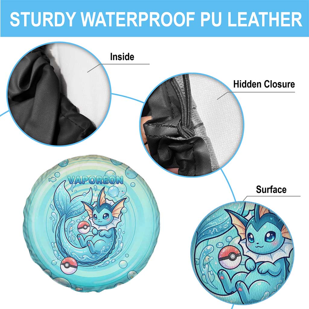 Vaporeon Spare Tire Cover Dreamy Ocean Bubble Fantasy Art