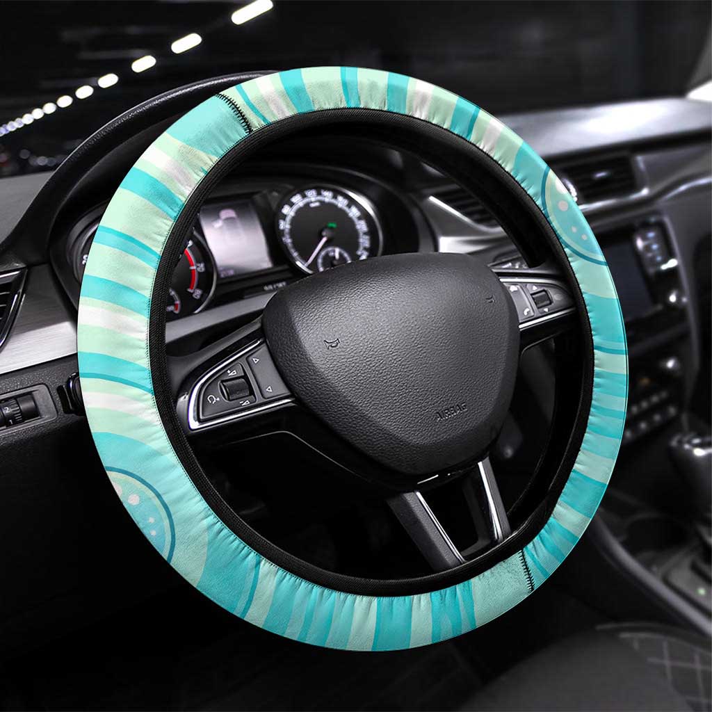 Vaporeon Steering Wheel Cover Dreamy Ocean Bubble Fantasy Art
