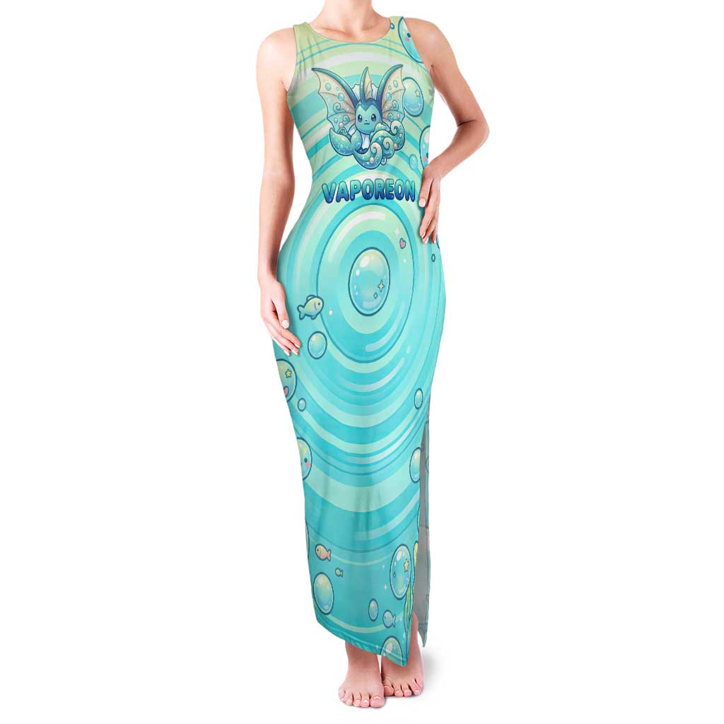 Vaporeon Tank Maxi Dress Dreamy Ocean Bubble Fantasy Art