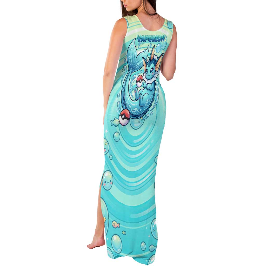 Vaporeon Tank Maxi Dress Dreamy Ocean Bubble Fantasy Art
