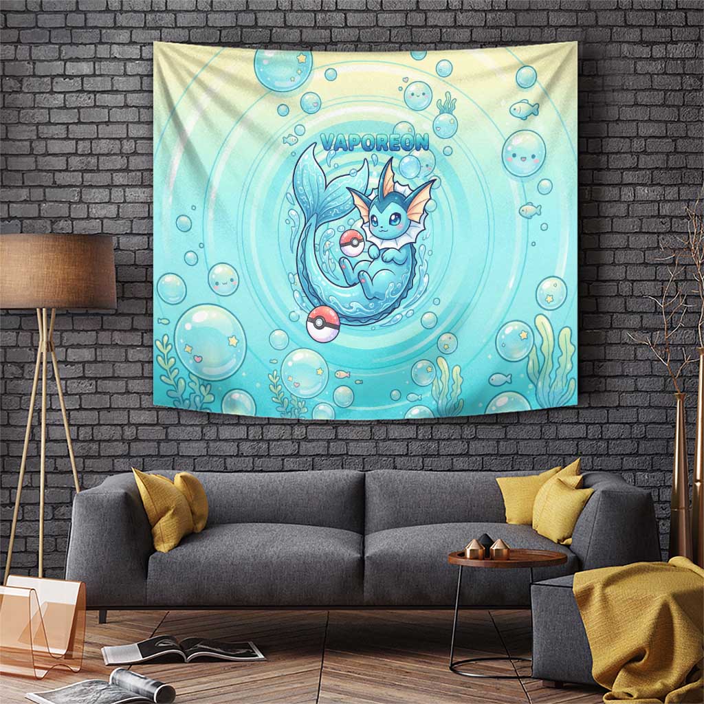 Vaporeon Tapestry Dreamy Ocean Bubble Fantasy Art