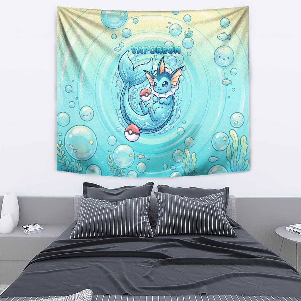 Vaporeon Tapestry Dreamy Ocean Bubble Fantasy Art
