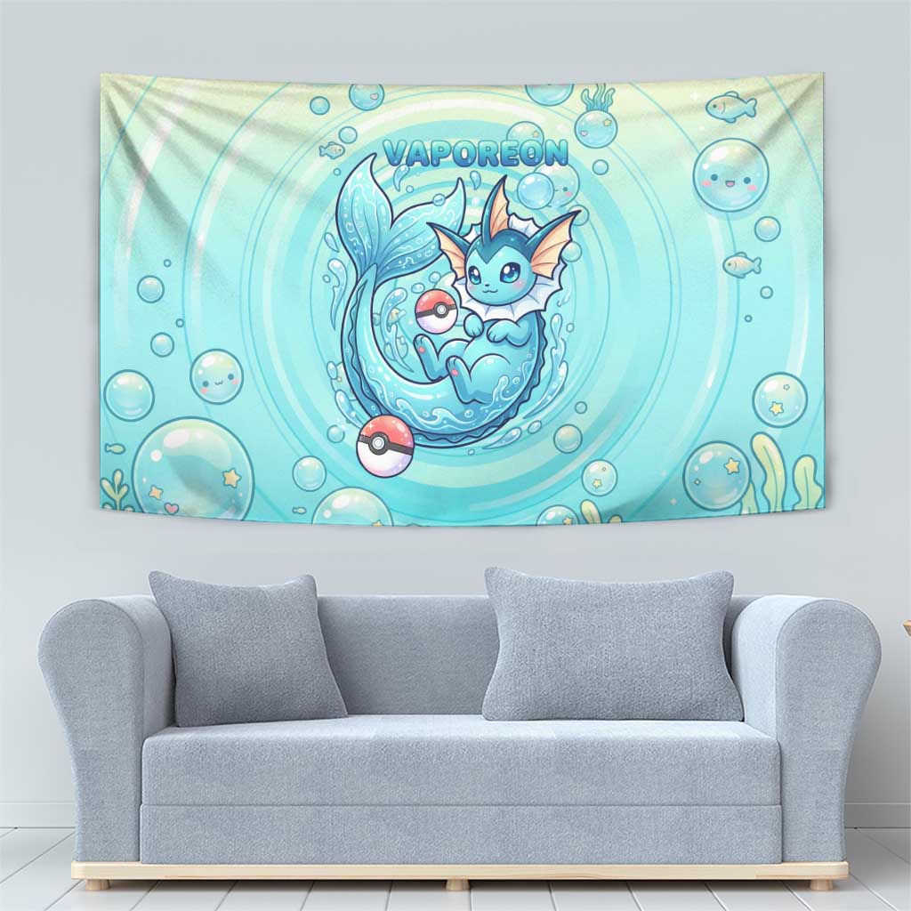 Vaporeon Tapestry Dreamy Ocean Bubble Fantasy Art