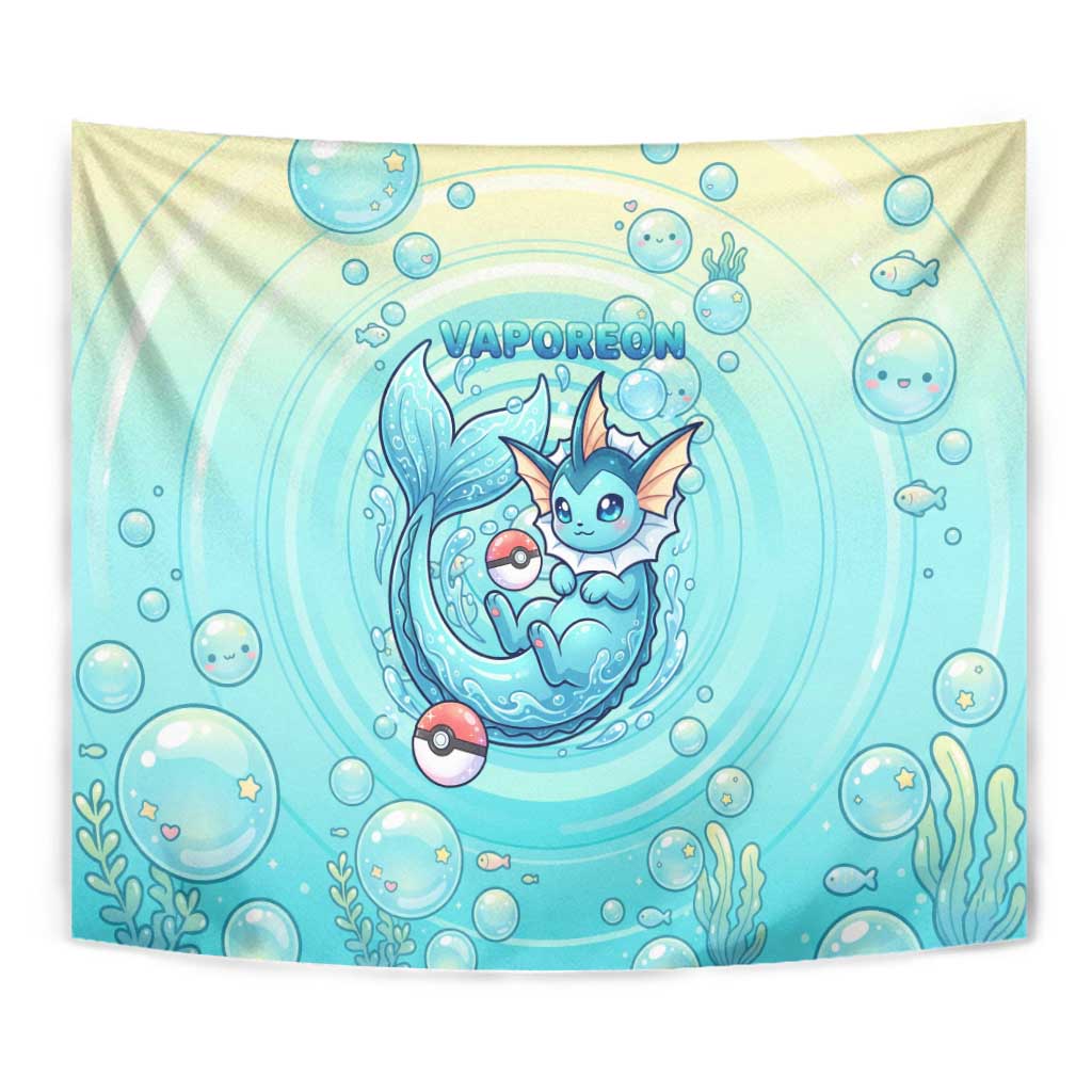Vaporeon Tapestry Dreamy Ocean Bubble Fantasy Art