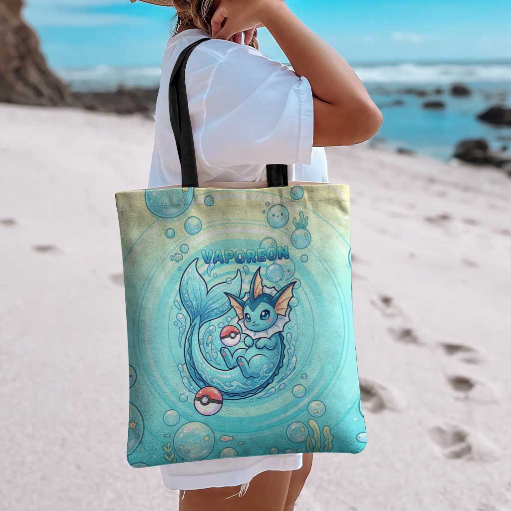 Vaporeon Tote Bag Dreamy Ocean Bubble Fantasy Art