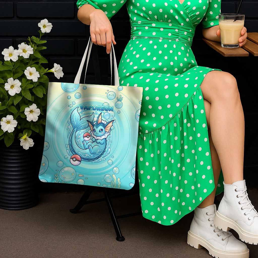Vaporeon Tote Bag Dreamy Ocean Bubble Fantasy Art