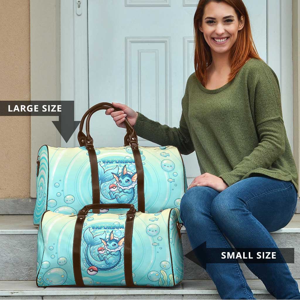 Vaporeon Travel Bag Dreamy Ocean Bubble Fantasy Art