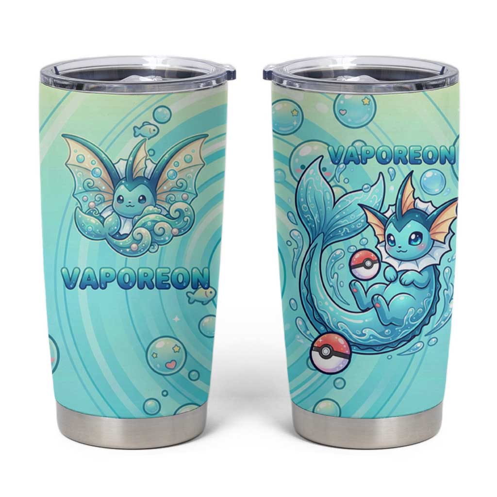 Vaporeon Tumbler Cup Dreamy Ocean Bubble Fantasy Art