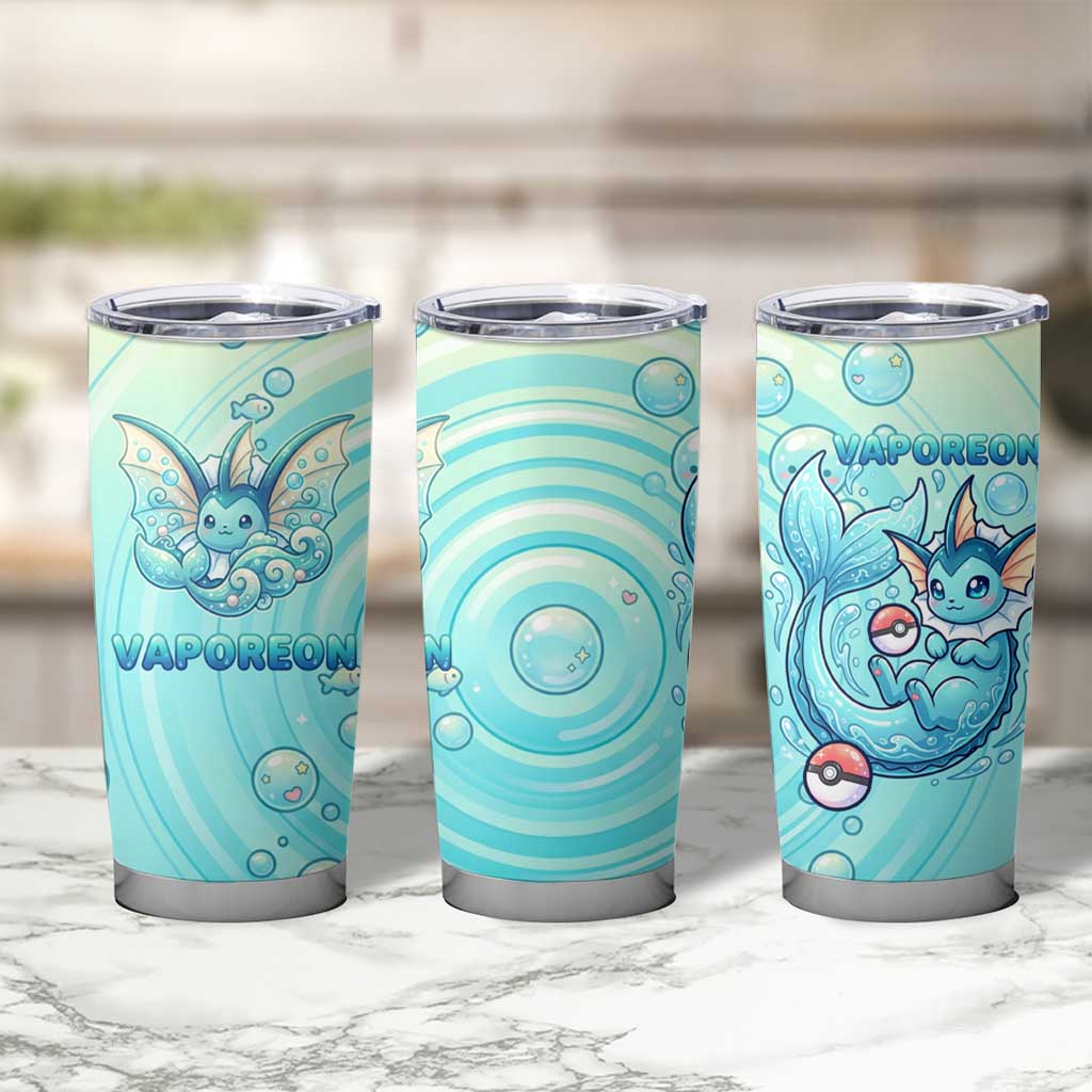 Vaporeon Tumbler Cup Dreamy Ocean Bubble Fantasy Art
