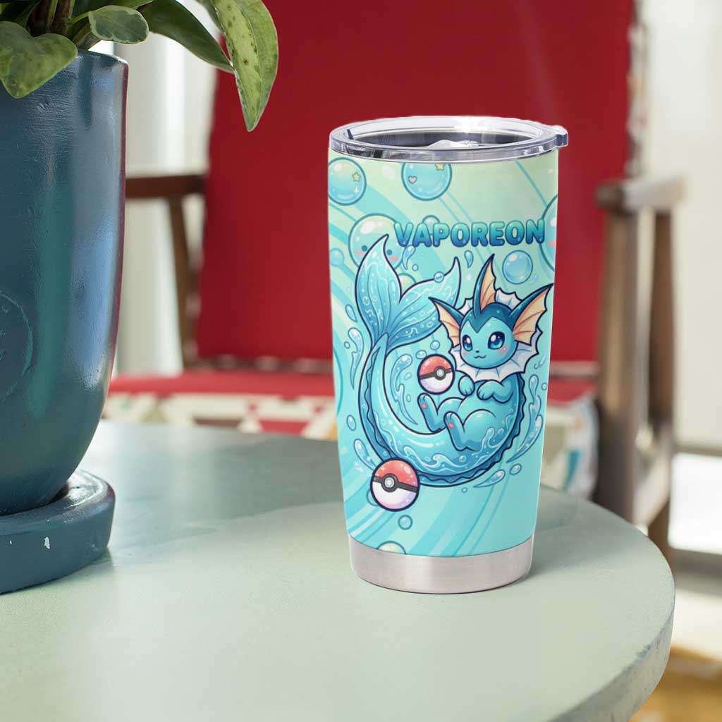 Vaporeon Tumbler Cup Dreamy Ocean Bubble Fantasy Art