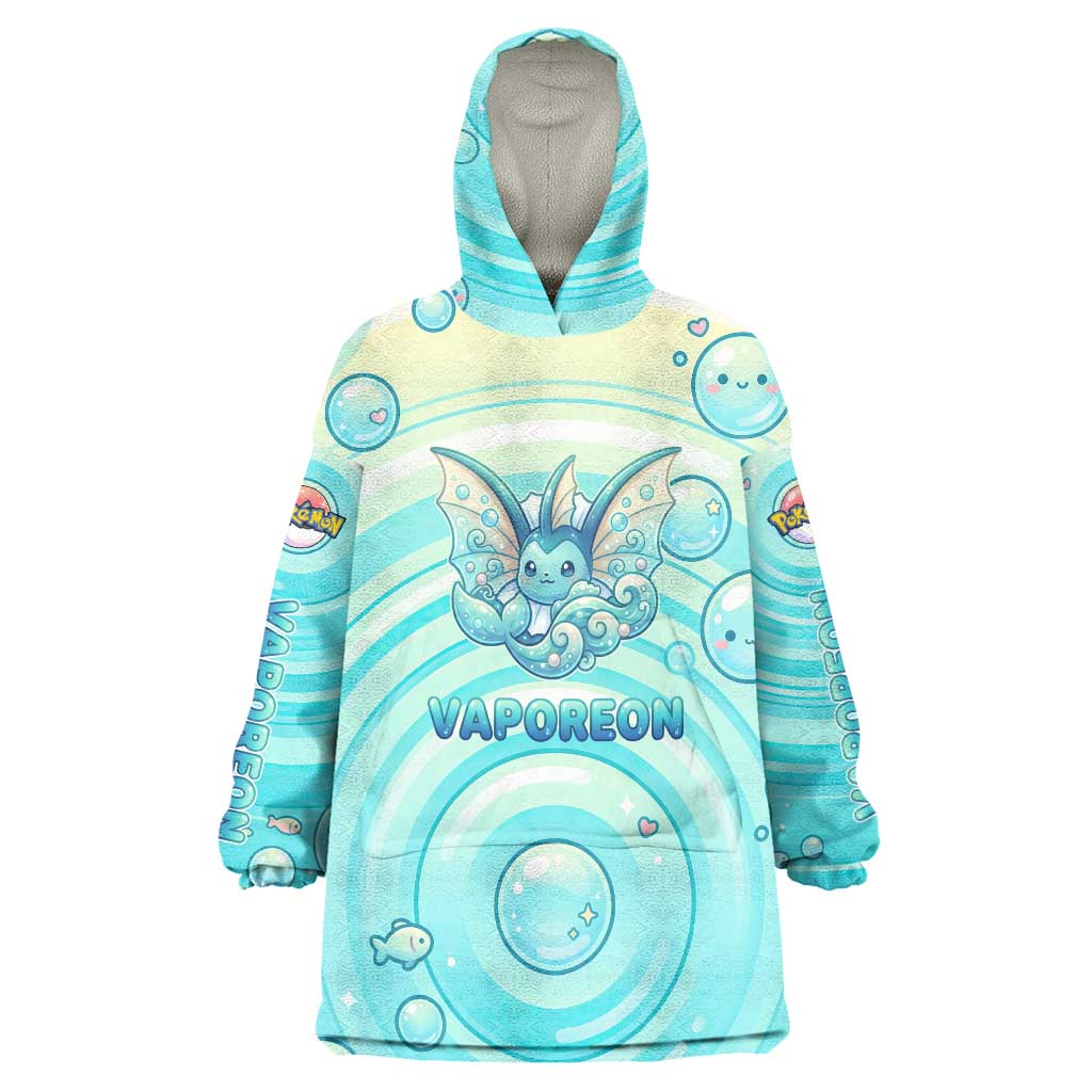 Vaporeon Wearable Blanket Hoodie Dreamy Ocean Bubble Fantasy Art