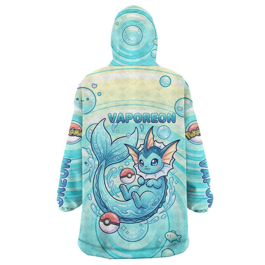 Vaporeon Wearable Blanket Hoodie Dreamy Ocean Bubble Fantasy Art