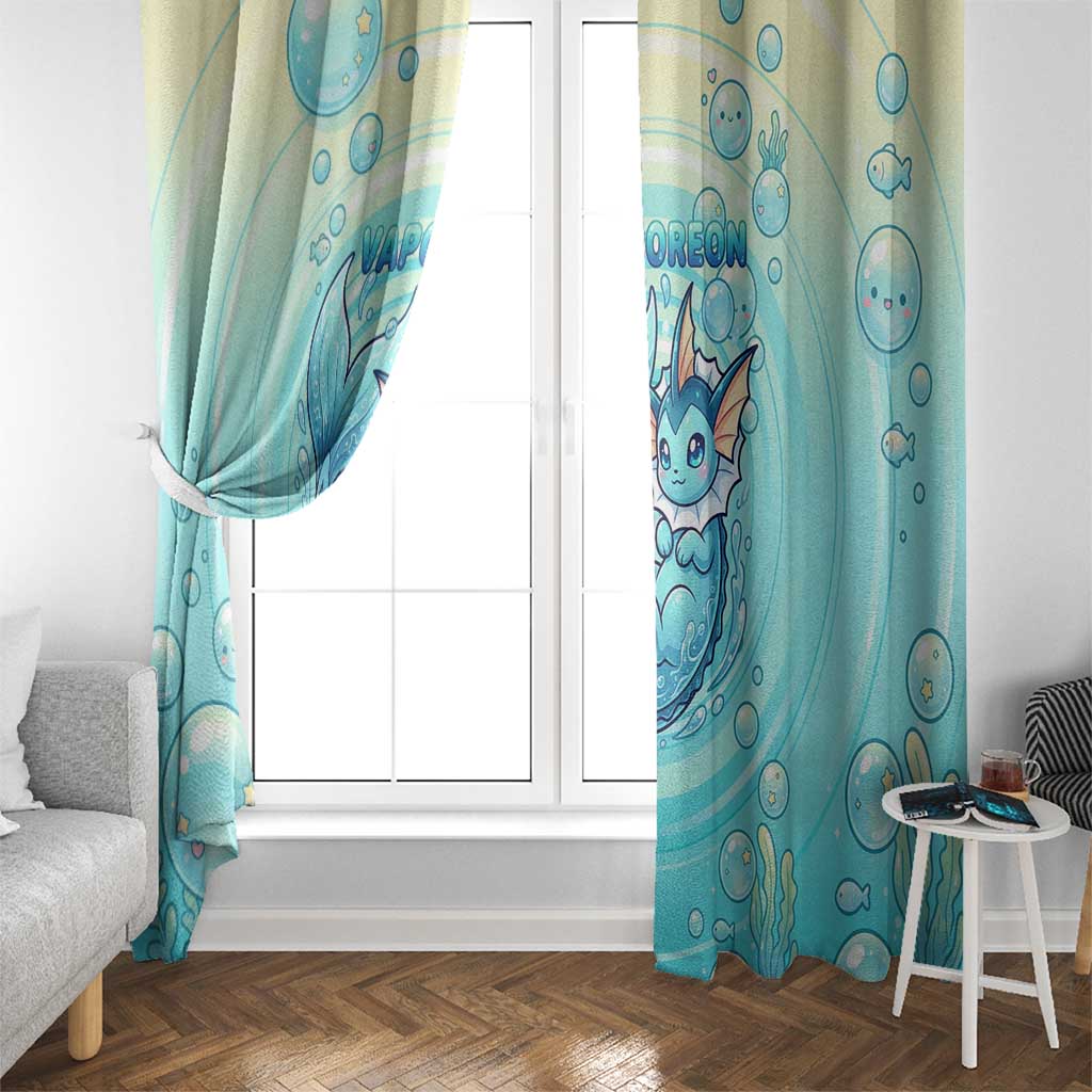 Vaporeon Window Curtain Dreamy Ocean Bubble Fantasy Art