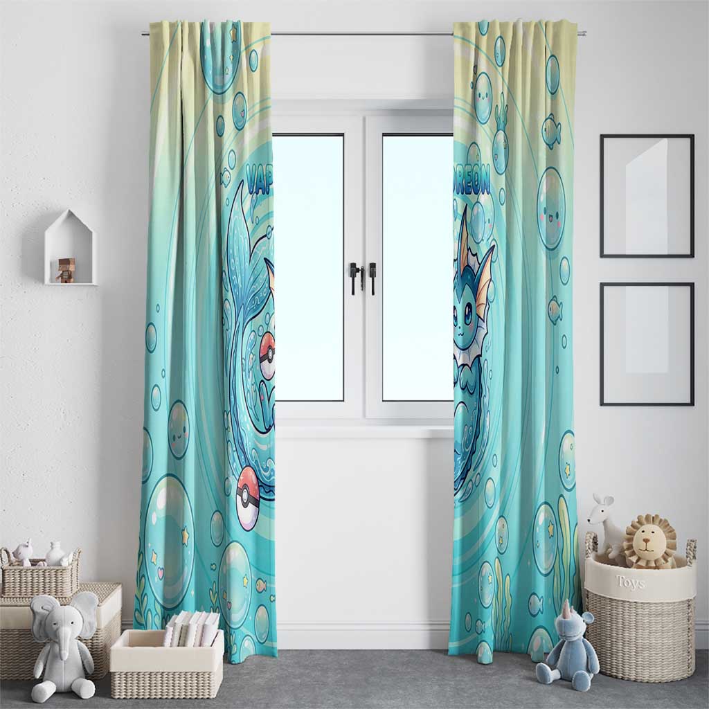 Vaporeon Window Curtain Dreamy Ocean Bubble Fantasy Art
