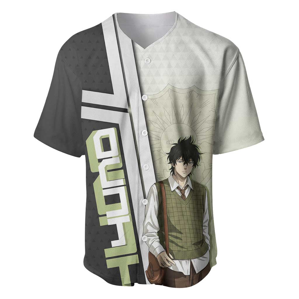 Black Clover Yuno Baseball Jersey Vintage Scholar Anime Style