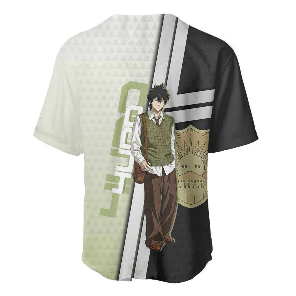 Black Clover Yuno Baseball Jersey Vintage Scholar Anime Style