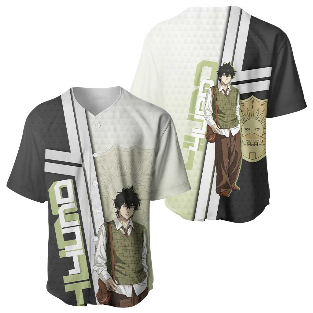 Black Clover Yuno Baseball Jersey Vintage Scholar Anime Style